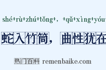 蛇入竹筒，曲性犹在是什么意思的图片